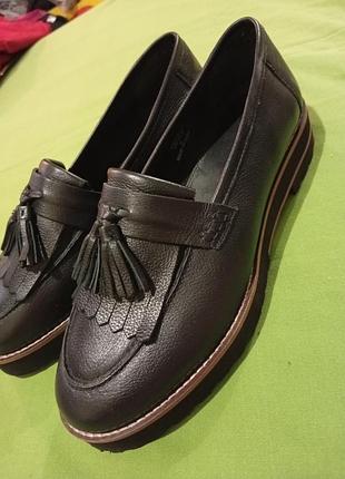 Женские кожаные лоферы, туфли asos. 98.9 ua 41,5-42 г.
