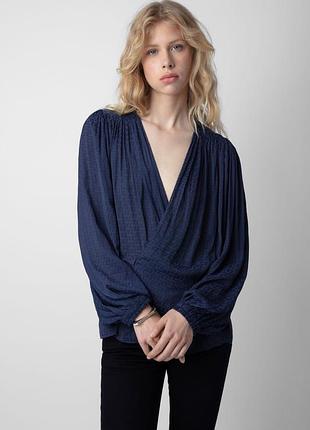 Блузка на запах zadig&voltaire роз.s