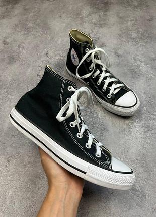 Кеди convers all star конверс чорні високі 39 24,5см