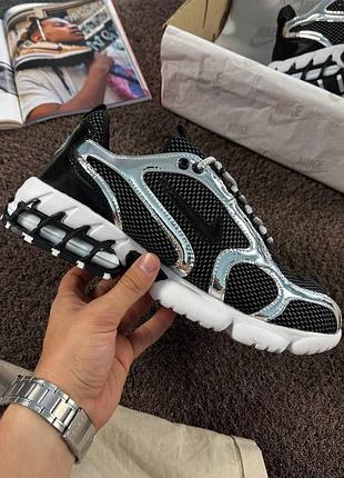 Кросівки stussy x nike air zoom spiridon cage 'pure platinum'