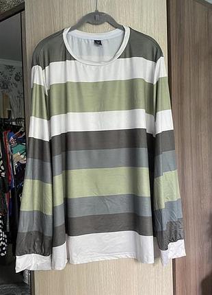 Блузка shein 5 xl в смужку , обхват грудей 145 см
