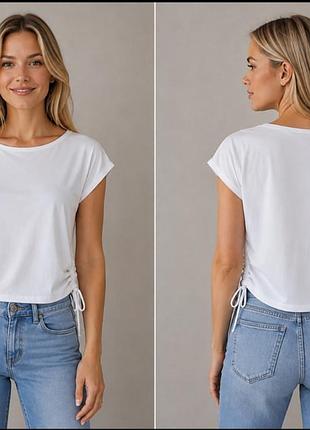 Новая базовая белая футболка-блуза wearme из вискозы