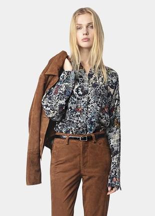 Сорочка в принт вільна zadig&voltaire роз.s-m