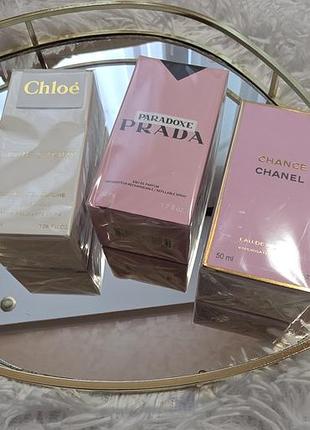 Жіночі парфуми chanel, prada, chloe 50ml