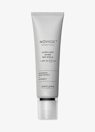 Oriflame novage+ proceuticals ultra light uv-age day shield spf 50 – мультифункціональний захисний крем для обличчя 30 мл