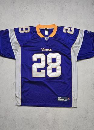 Американский футбол reebok adrian peterson minnesota vikings #28 on field jersey