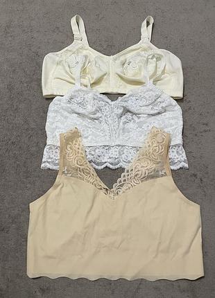 Бюстгалтер топ мереживний l-xl, ціна за 3 шт