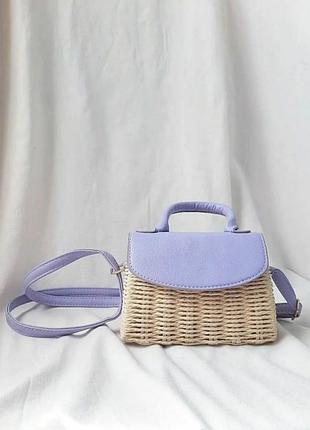 Летняя, соломенная, плетеная сумка через плечо primark