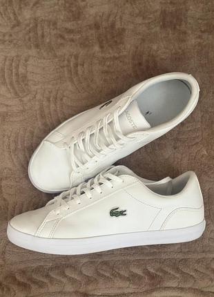 Кросівки білі lacoste,  чоловічі