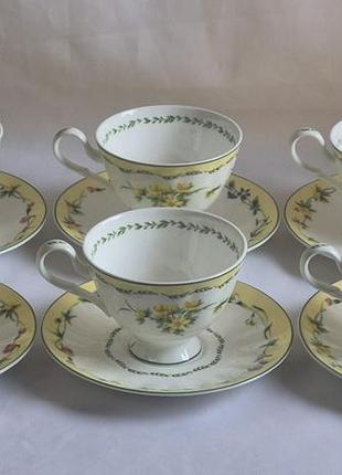 Чайний набір auratic з елітної кістяної порцеляни (fine bone china) на 6 персон