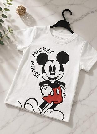 Дитяча біла футболка з міккі маусом mickey mouse