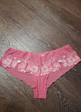 Pour moi р.20 полупрозрачные  трусики с разрезами и кружевом