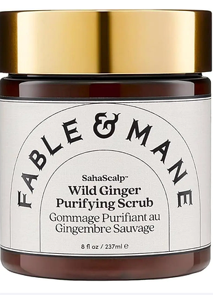 Очищуючий скраб для шкіри голови fable & mane sahascalp™ wild ginger purifying scrub з екстрактом імбиру, 237 мл