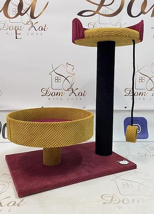 Кігтеточка з лежанками для котів