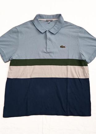 Футболка поло lacoste 3xl сток. t-shirt polo лакоста big crocodile logo. чоловіче мужское поло