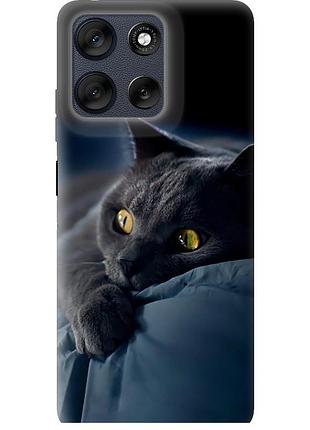 Чехол силиконовый на телефон motorola moto g56 дымчатый кот "825u-4124-58250"