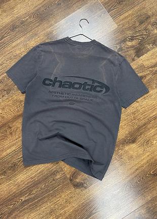 Графітова виварена футболка fsbn chaotic destroyed relaxed fit t-shirt