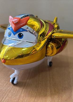 Фігурка трансформер super wings transforming золотий хлопчик golden boy