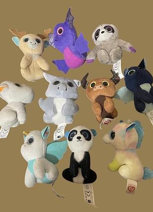 Збірка м'яких колекційних іграшок-глазастиків ty beanie boos з набійво-колекційної серії mcdonald’s happy meal, фантастичні тваринки