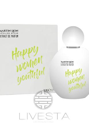 Женский парфюм martin lion happy women youthful, 50 мл