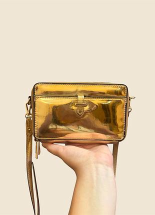 Стильна золотиста дзеркальна міні сумочка accessorize 🇬🇧