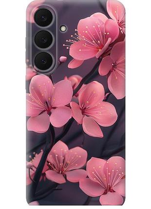 Чехол силиконовый на телефон samsung galaxy s25 fe пурпурная сакура "6075u-4094-58250"