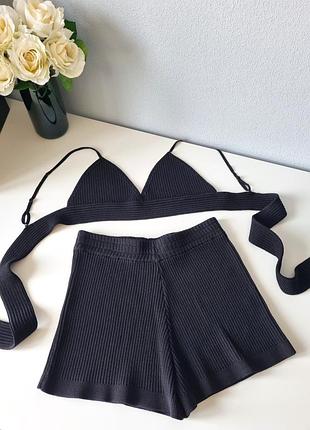 В’язаний комплект пляжний шорти і топ s zara