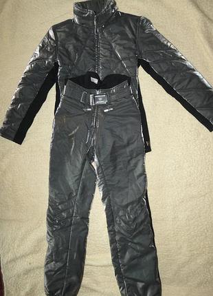 Винтажный женский оригинальный костюм versace sport metallic y2k 90s-00s (комплект куртка + штаны) italy mod.3032520 it 42