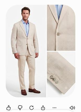 Стильный мужской льняной пиджак marks &amp; spencer