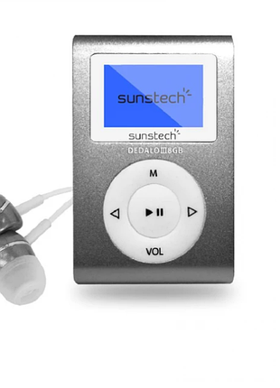 Mp3-плеер sunstech dedaloiii, 8 гб, fm-радио, usb, клипса, наушники