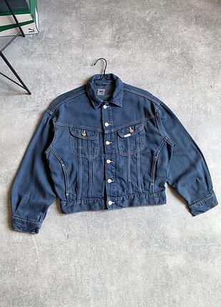 H&m x lee jeans washed truck jacket оригінал жіноча куртка джинсова джинсовка джинс вільна оверсайз темно синя фірмова брендова жакет піджак xs s m