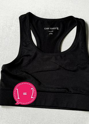 Черный спортивный топ sinsay gym hard. розродаж!