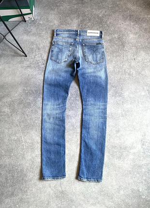 Calvin klein jeans slim melville mid selvedge cuff оригінал чоловічі джинси штани завужені вузькі слім скінні скіні на худого високого хлопця підлітка
