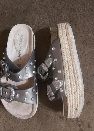 Круті шльопанці, шльопки з ортапедичною устілкой 37 розмір від superga&vera pelle.
