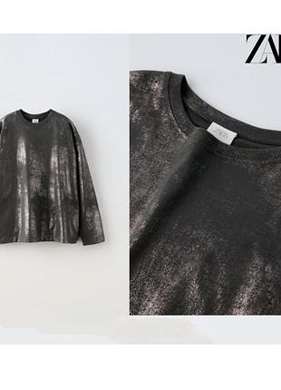 Реглан від zara з ефектом срібла