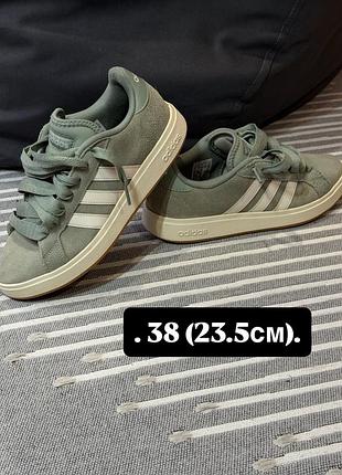 Adidas grand court, оливкові, 38 (23,5см)