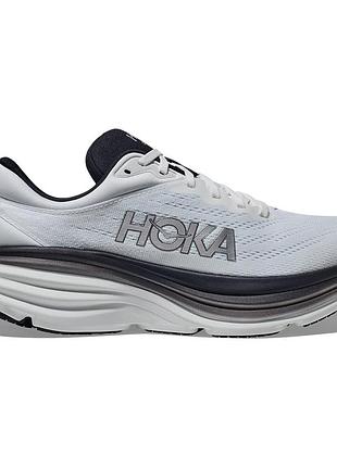 Чоловічі бігові кросівки hoka one one bondi 8 у забарвленні «white/black».розмір:49 1/3