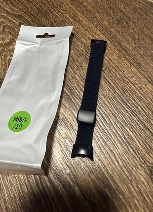 Нейлоновий ремінець для xiaomi mi band 10 9 8. високоякісний дихаючий спортивний браслет для miband 8,9,10,ремінець із магнітною застібкою