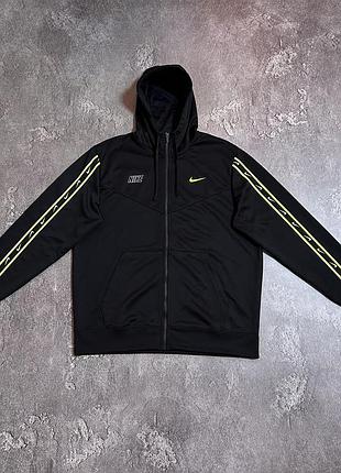 Чоловіча кофта зіпка худі nike xl розмір оригінал стан ідеал чорна з лампасами