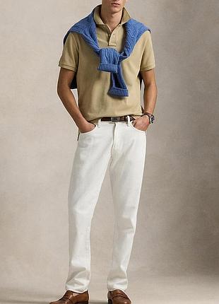 Чоловіча бежева футболка, футболка-поло, поло бренд polo ralph lauren, р.xl оригінал