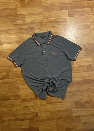 (xs) fred perry футболка поло polo серая сіра