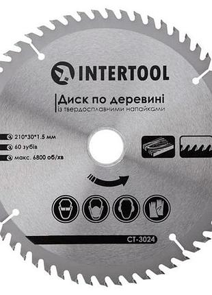 Диск пильный intertool 210 х 60t х 30 мм (ct-3024)