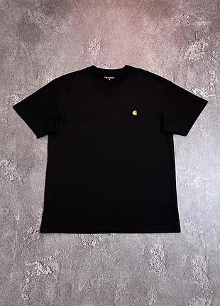 Футболка carhartt wip м розмір оригінал стан ідеал чорна базова вишитий логотип