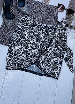 Літня спідниця zara m коротка спідниця на запах бавовняна спідниця з бахромою спідниця зара