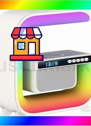 Bs аккумуляторный ночник g-smart best mix g3 mini rgb с bluetooth колонкой и зарядкой для телефона bas77/n