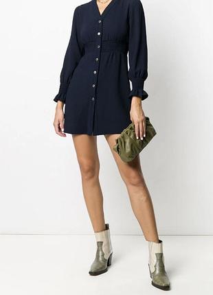Сукня плаття  sandro paris lylie dress 36 s оригінал міні темно-синя
