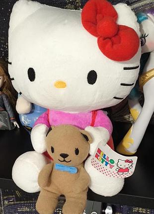 Мягкая игрушка hello kitty sanrio с мишкой