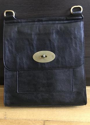 Шкіряна чорна сумка mulberry