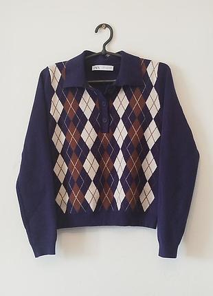 Zara.синій жіночий джемпер.