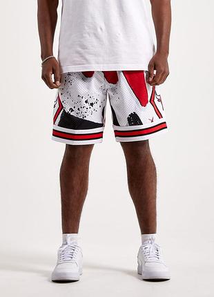 Шорти chicago bulls s mitchell ness білі баскетбольні шорти multi toni kukoc баскетбольные шорты